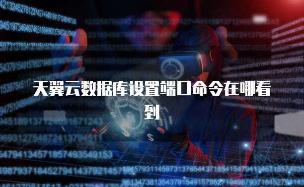 天翼云数据库设置端口命令在哪看到
