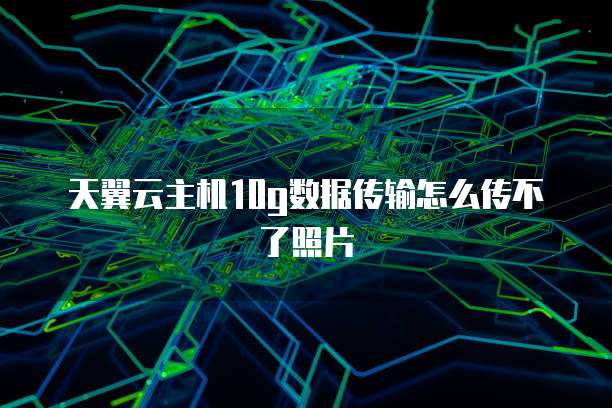 天翼云主机10g数据传输怎么传不了照片