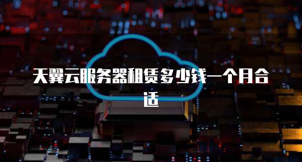 天翼云服务器租赁多少钱一个月合适