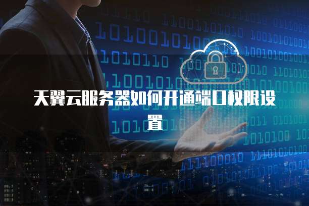 天翼云服务器如何开通端口权限设置
