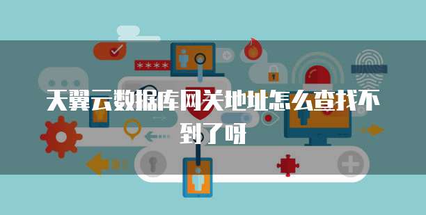 天翼云数据库网关地址怎么查找不到了呀