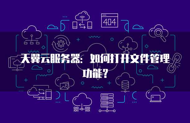 天翼云服务器：如何打开文件管理功能？