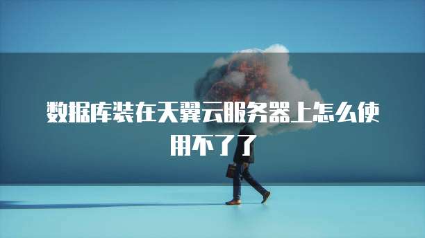 数据库装在天翼云服务器上怎么使用不了了