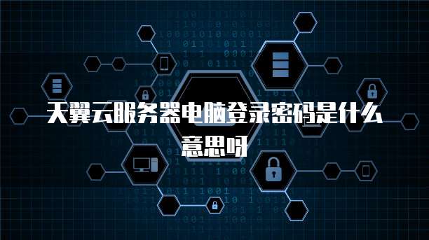 天翼云服务器电脑登录密码是什么意思呀