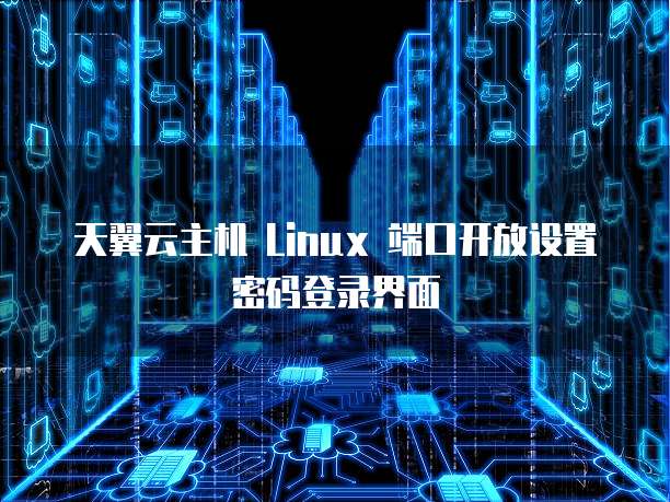 天翼云主机 Linux 端口开放设置密码登录界面