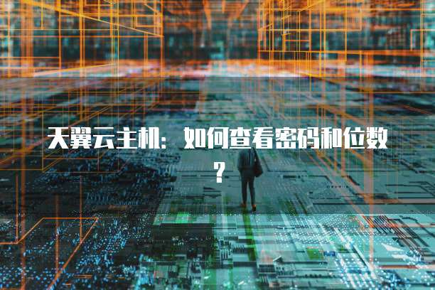 天翼云主机：如何查看密码和位数？