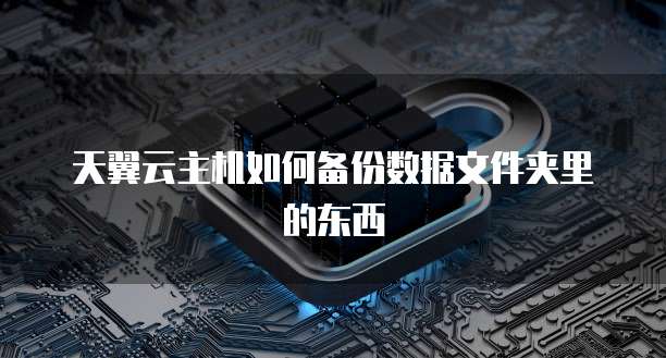 天翼云主机如何备份数据文件夹里的东西