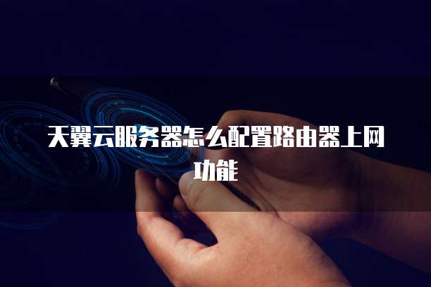 天翼云服务器怎么配置路由器上网功能
