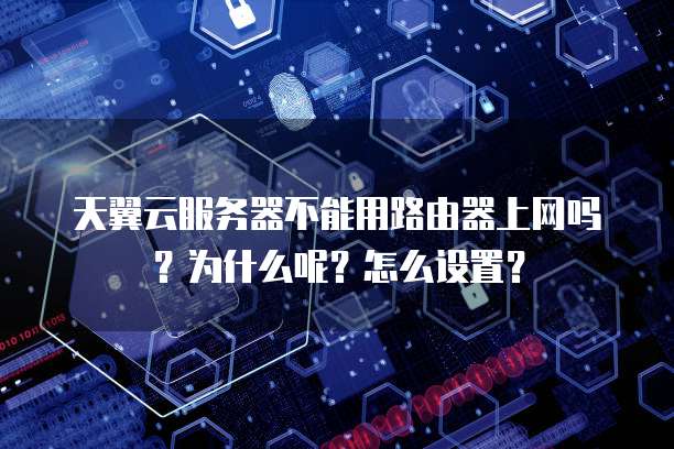 天翼云服务器不能用路由器上网吗？为什么呢？怎么设置？